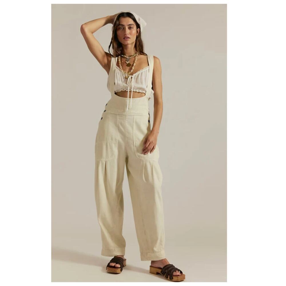 NEW Free People Felix Tapered Overalls Size Small